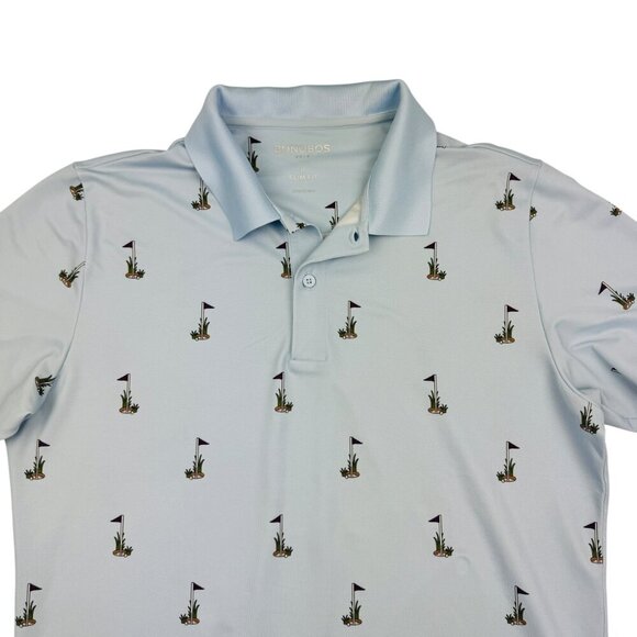 Bonobos Golf Putting Green All Over Print Slim Fit Polo Men's Size Medium - Picture 2 of 6